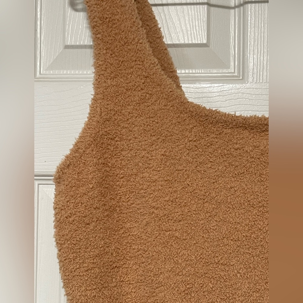 NWT: Nina Parker Brown Fluffy Cozy Bralette Brown Size 2xl P2P 15.5 flat - Picture 2 of 4
